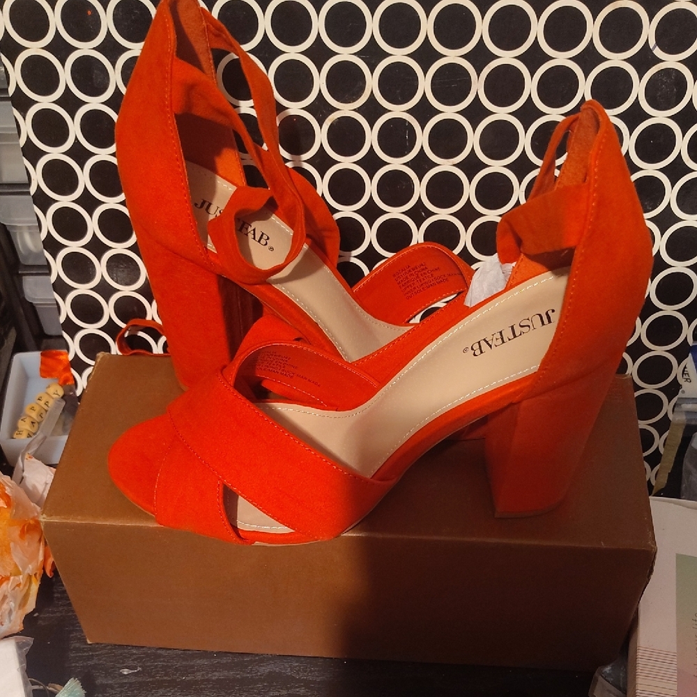 High Heels Red Justfab  Size Women 11